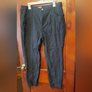 Pact Black Cotton Utility Pants